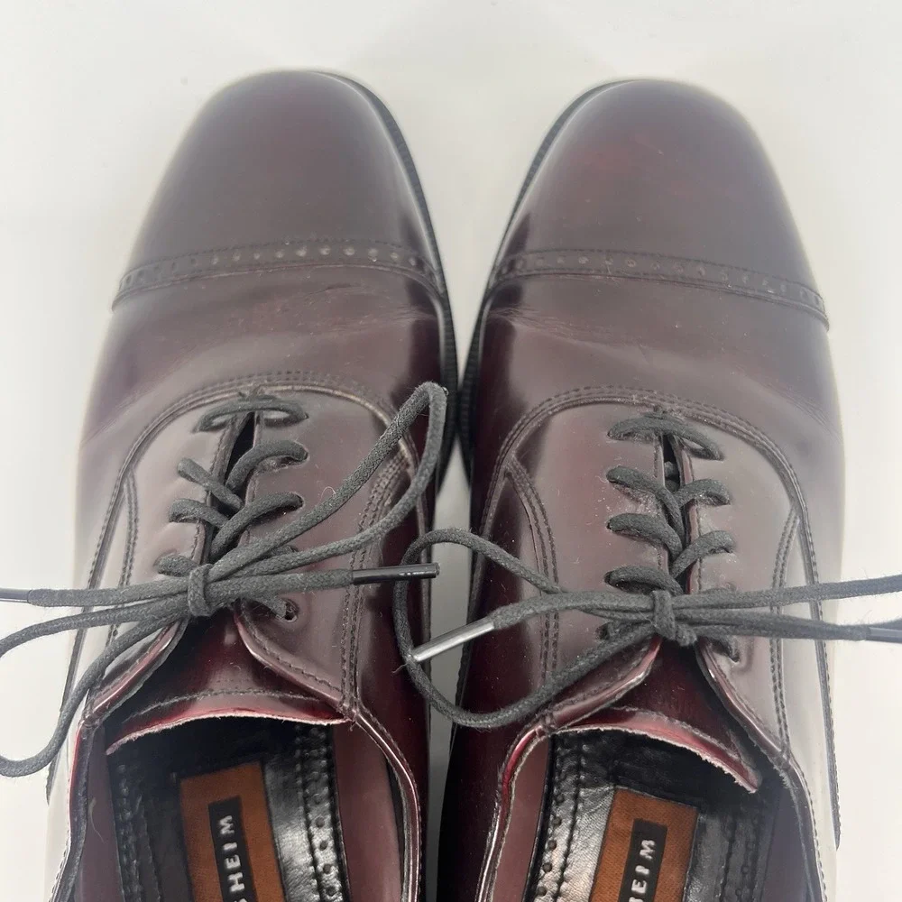 Florsheim Oxford‎ Mens Shoes Size 10D Burgundy Lexington Cap Toe 17067-05